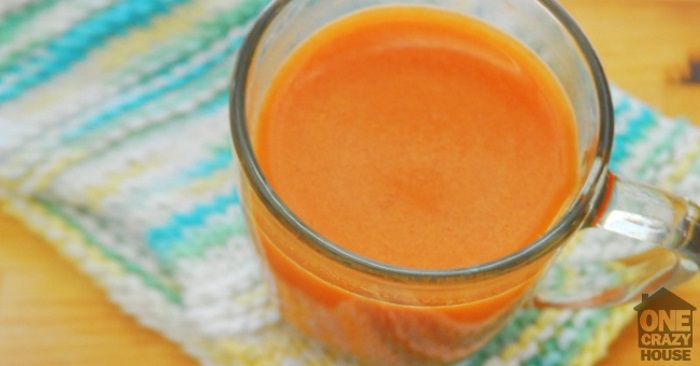 carrot cider in a glass