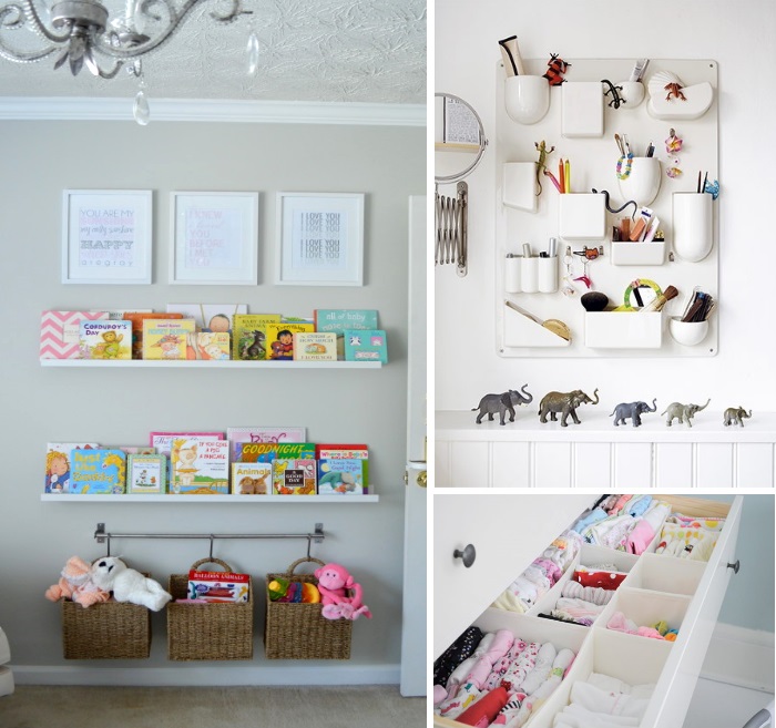 decorate a nursery with storage