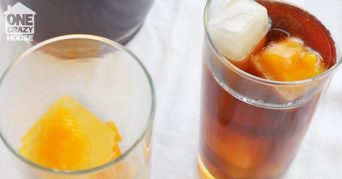 flavored tea with popscicle cubes 1ch