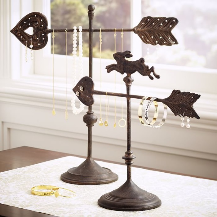pottery barn weather vanes as jewelry holder