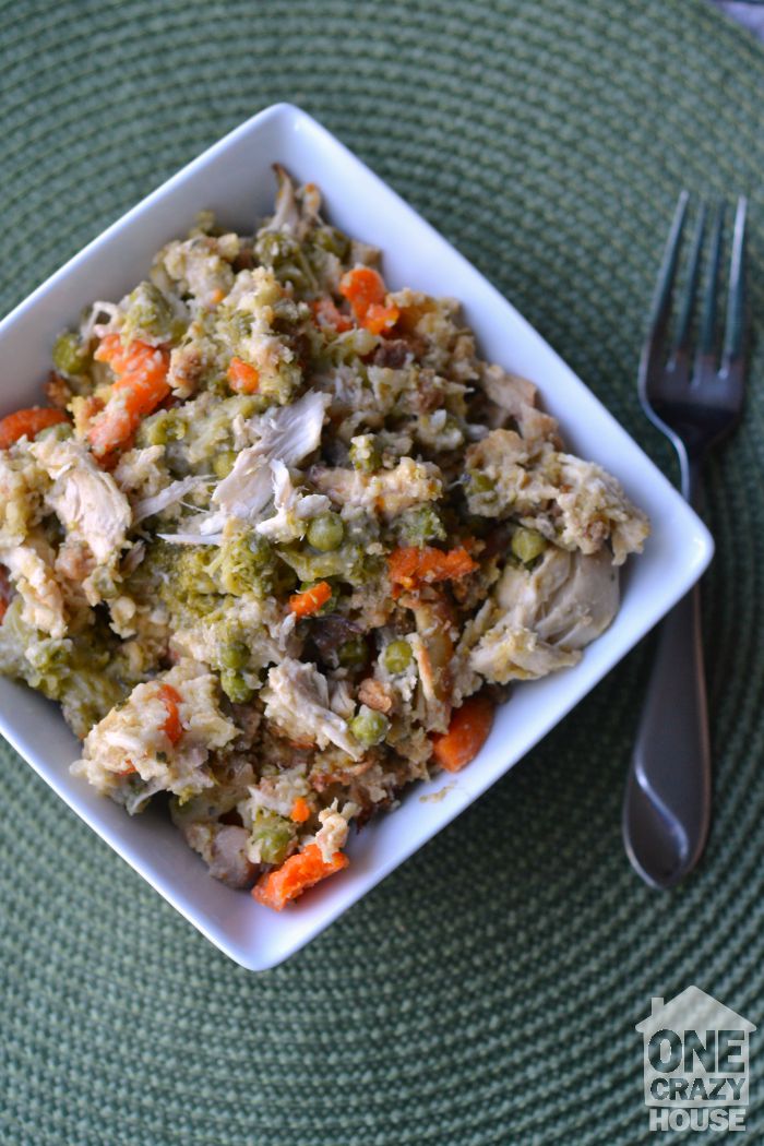 Crock Pot Chicken, Vegetables and Stuffing 