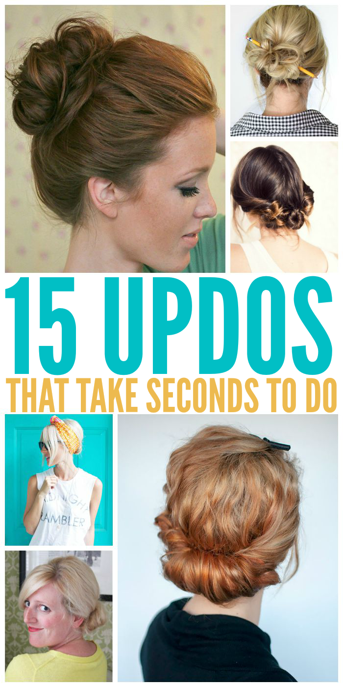 Updos that take SECONDS to do!