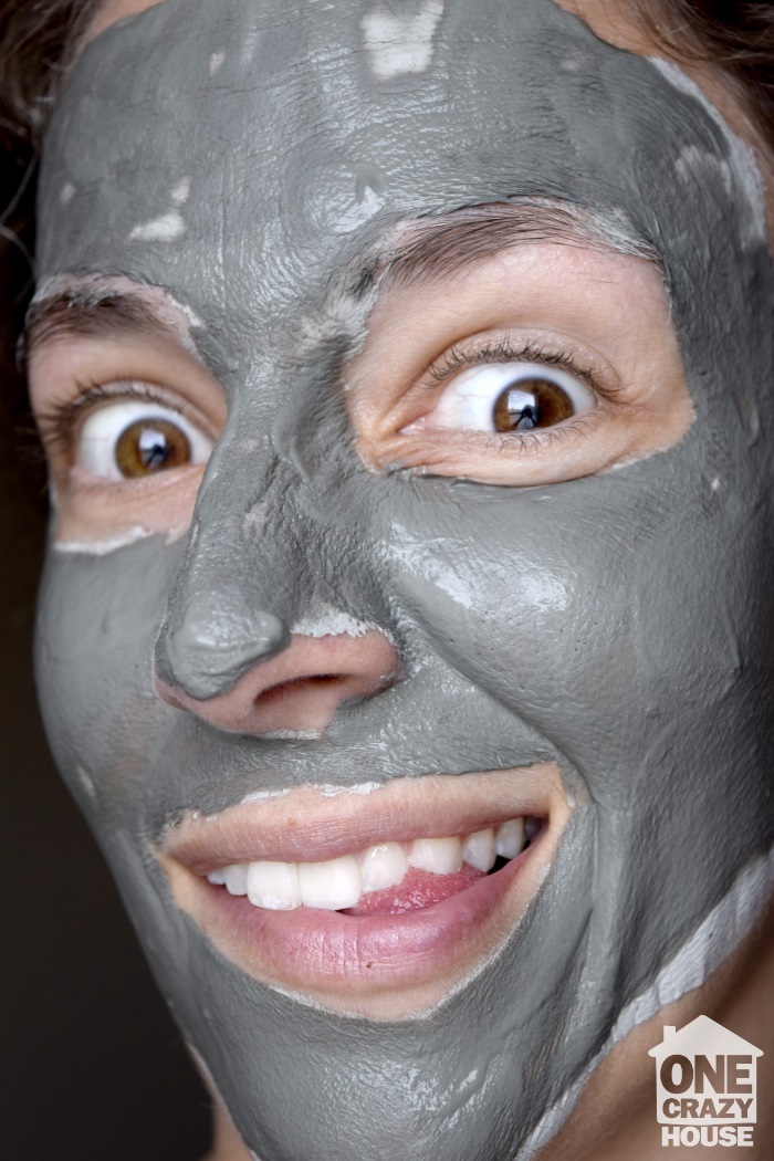 wet mud mask goofy look