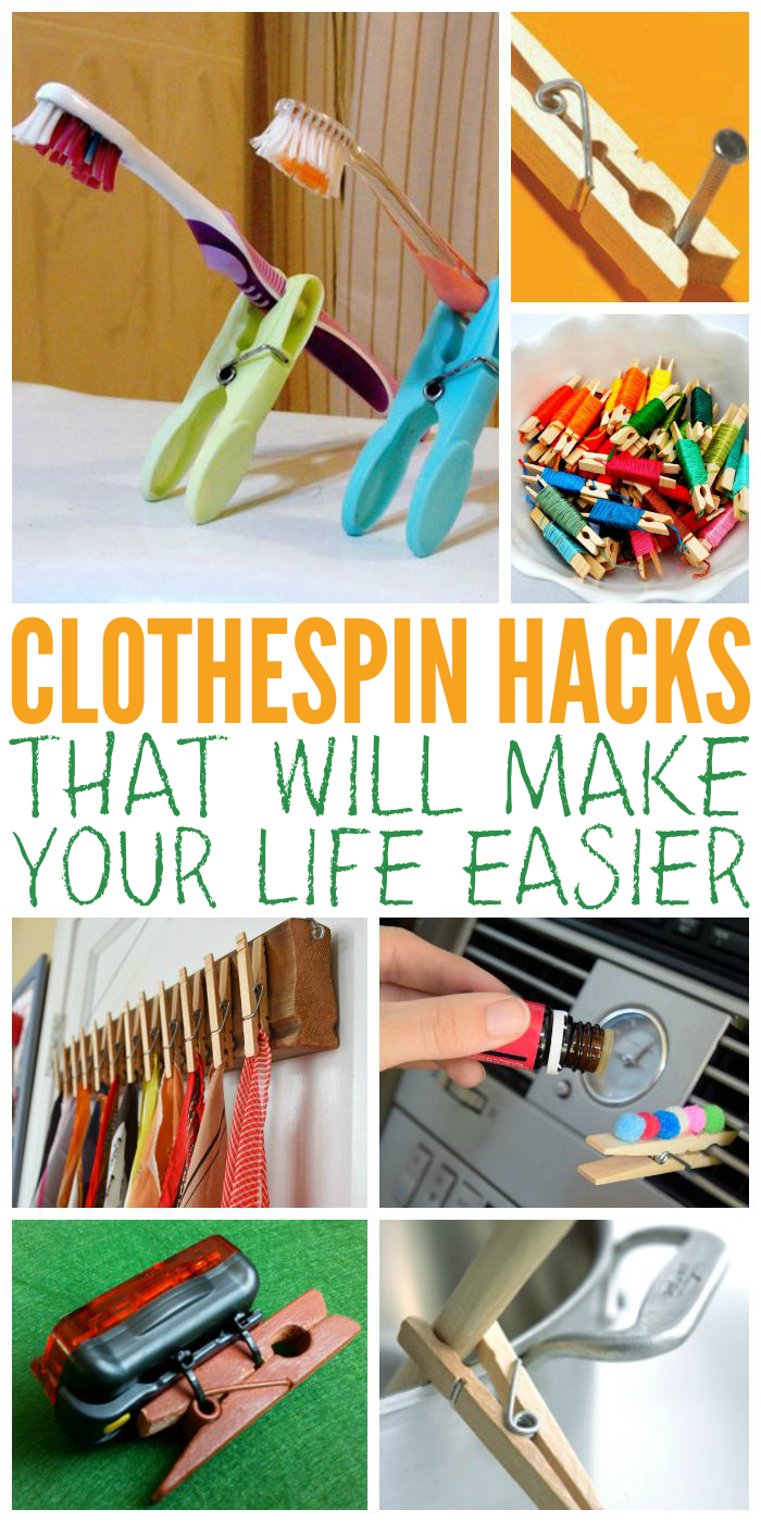 For those who have an abundance of clothespins, here are some clever DIY organization tips and tricks to give them a new purpose.