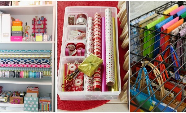 12 Smart Gift Wrap Storage Ideas