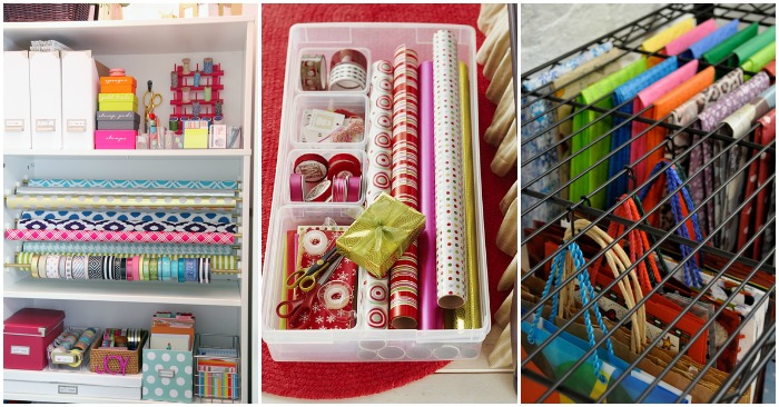 7 Quick Fixes: Wrapping Paper Storage Stations - The Organized Home