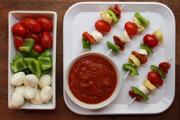 pizza kabobs