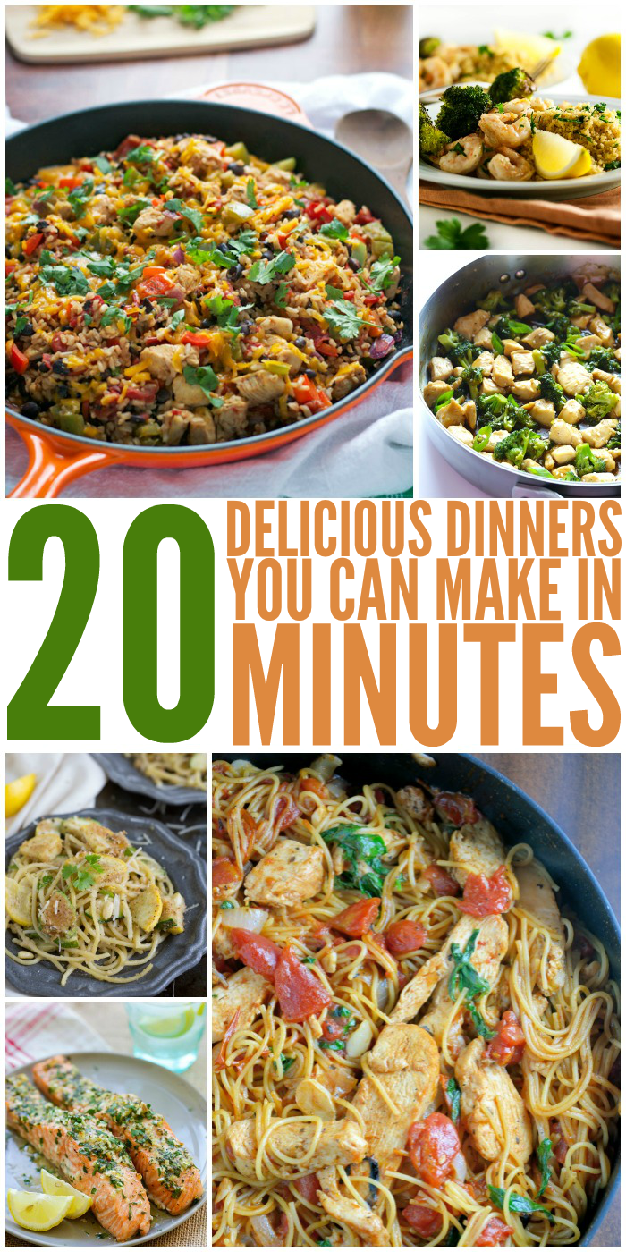 20 Delicious 20-Minute Dinner Ideas for When You Have No Time to Cook