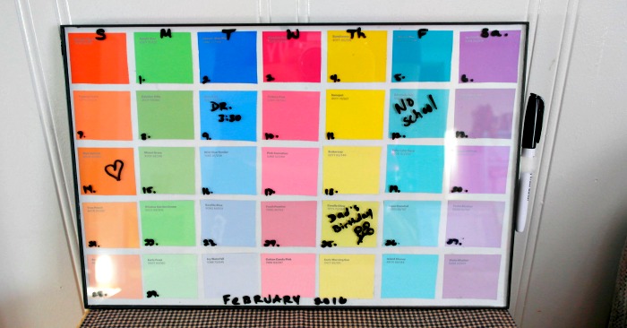 DIY Dry Erase Calendar