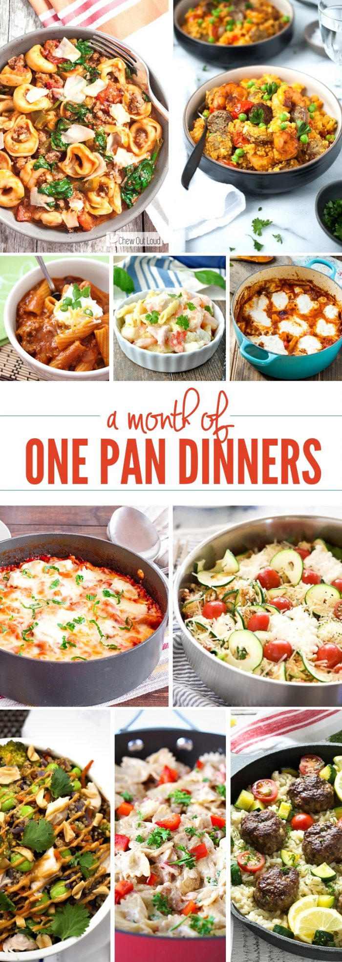 Are you tired of making the same thing over and over again for dinner? Give these one pan dinners a try!