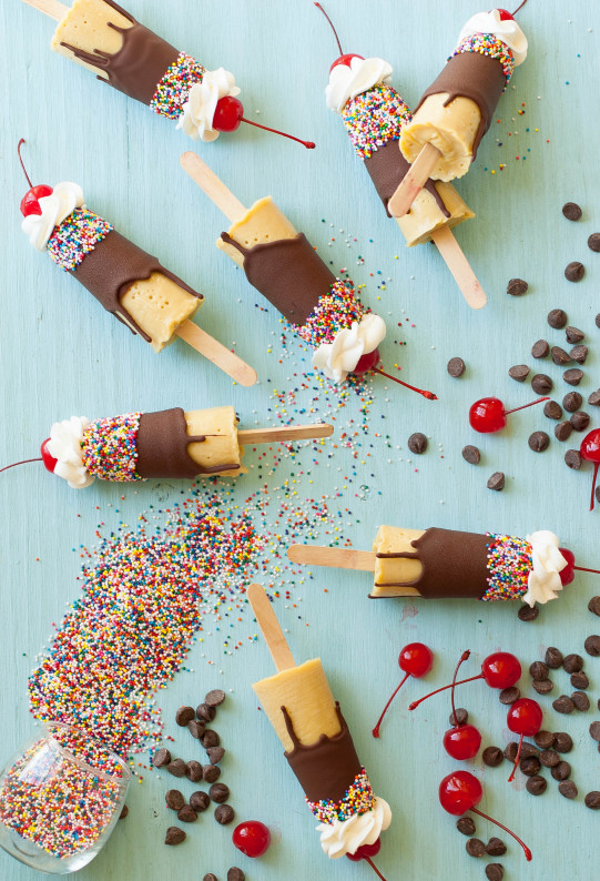 Banana Split Popsicle