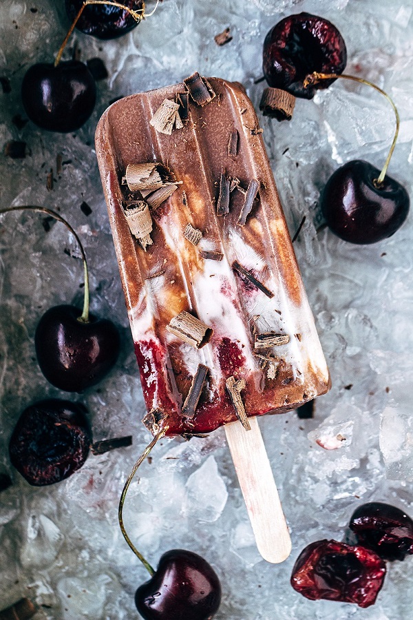 Dairy Free Black Forest Popsicle