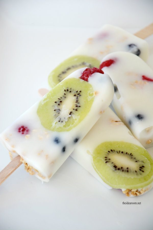 Yogurt Fruit Granola Popsicle