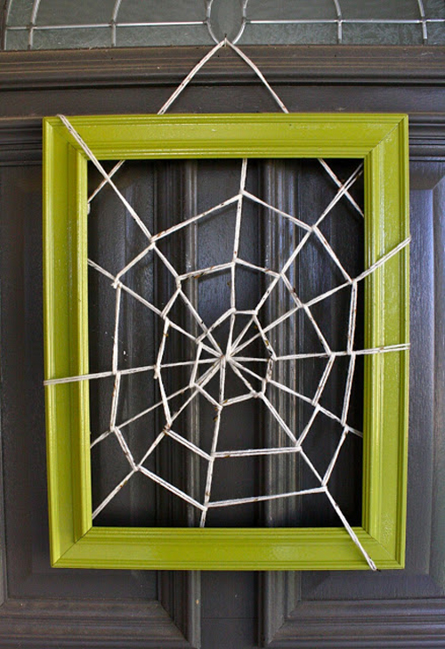 framed spider web