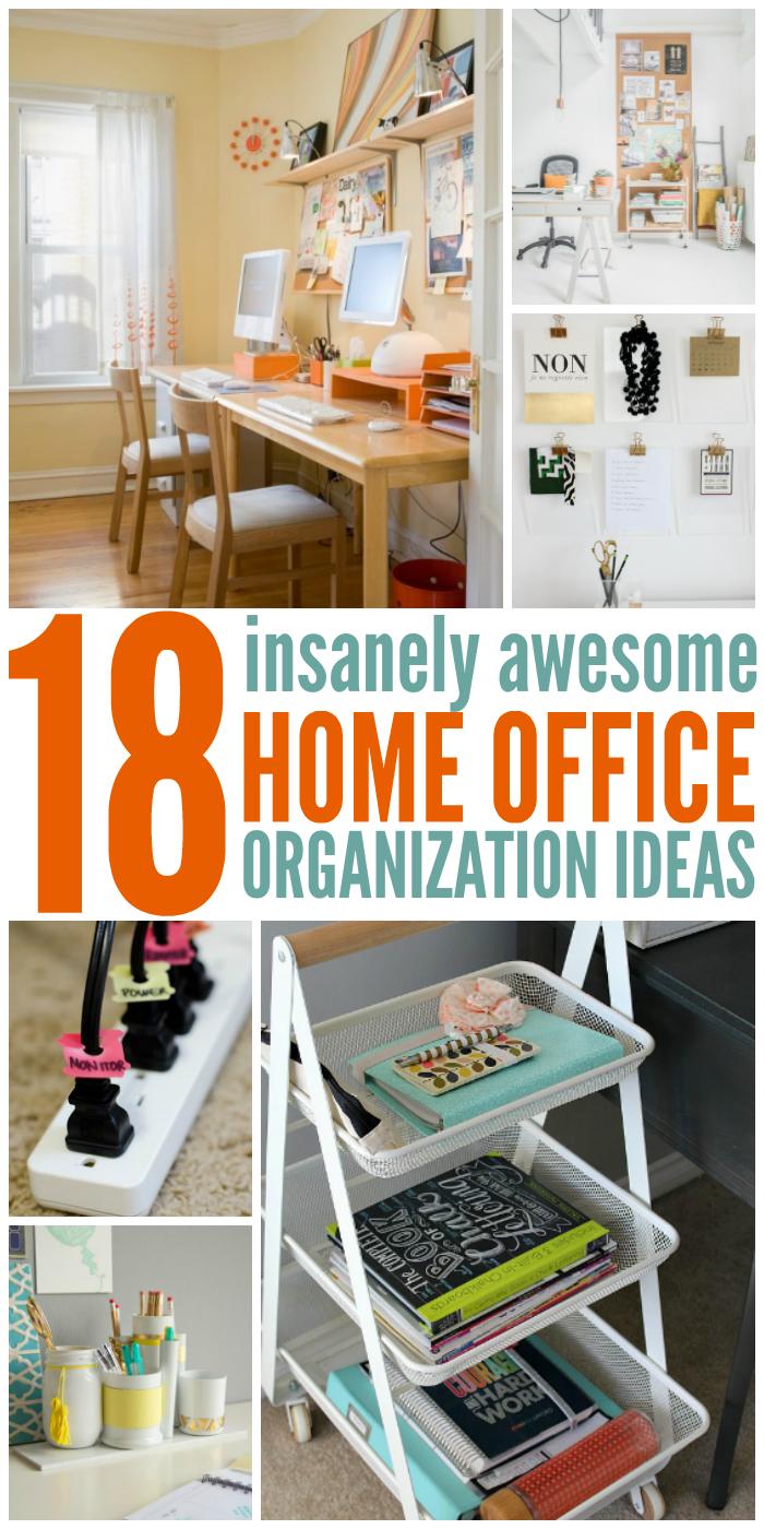 18 Insanely Awesome Home Office Organization Ideas