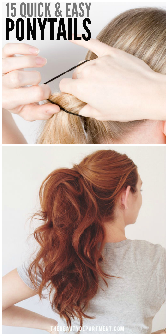 15 Quick and Easy Ponytails