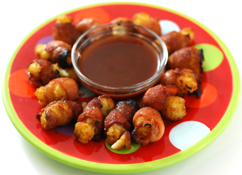 bacon wrapped tater tots