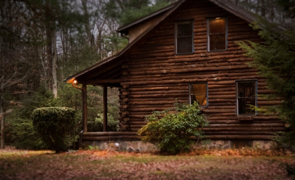 camping in a cabin