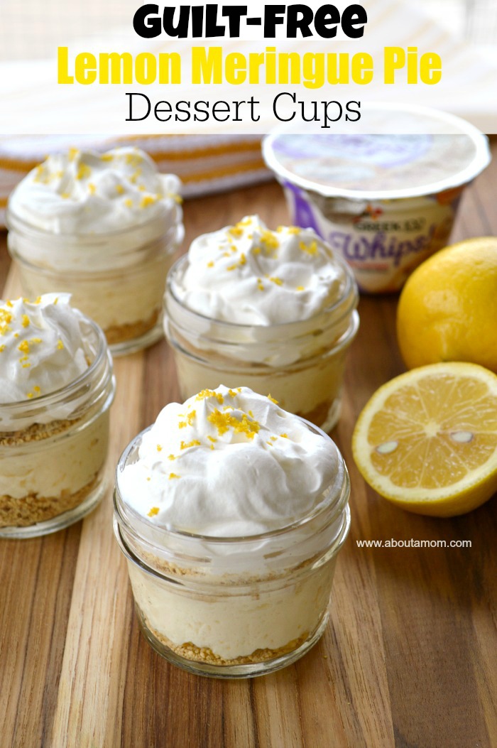 guilt free lemon meringue pie dessert cups