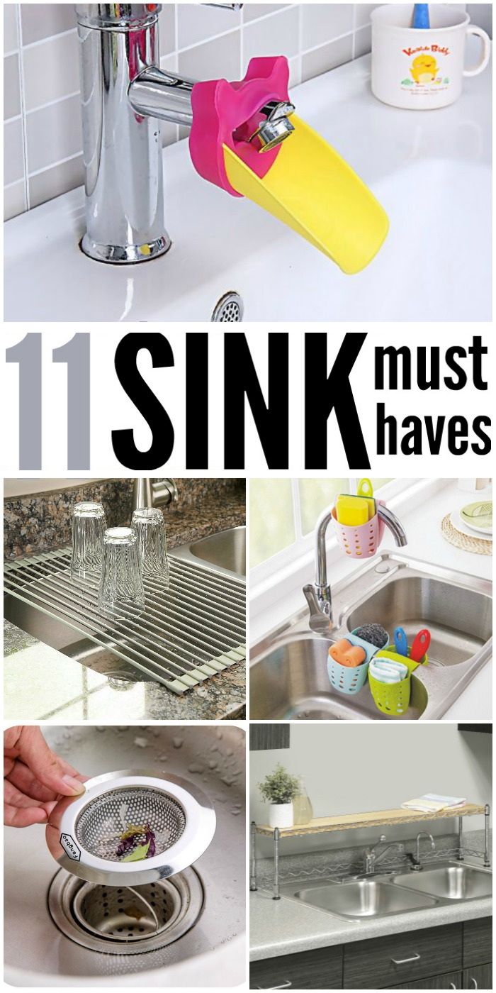 Here are some must-have products to organize my sink - and yours!! Love seeing an organized and clean sink!