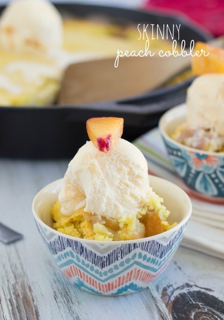 skinny peach cobbler