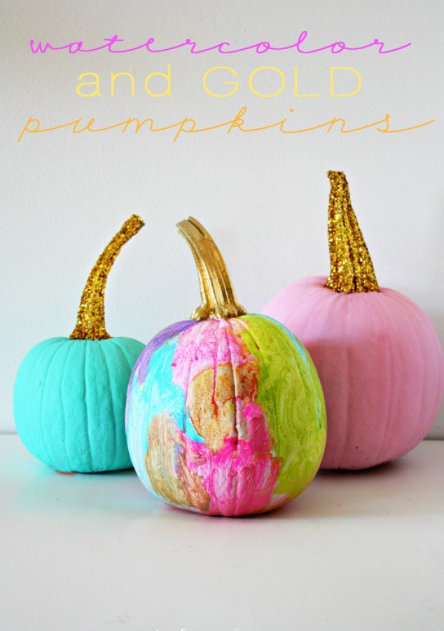 watercolor pumpkins