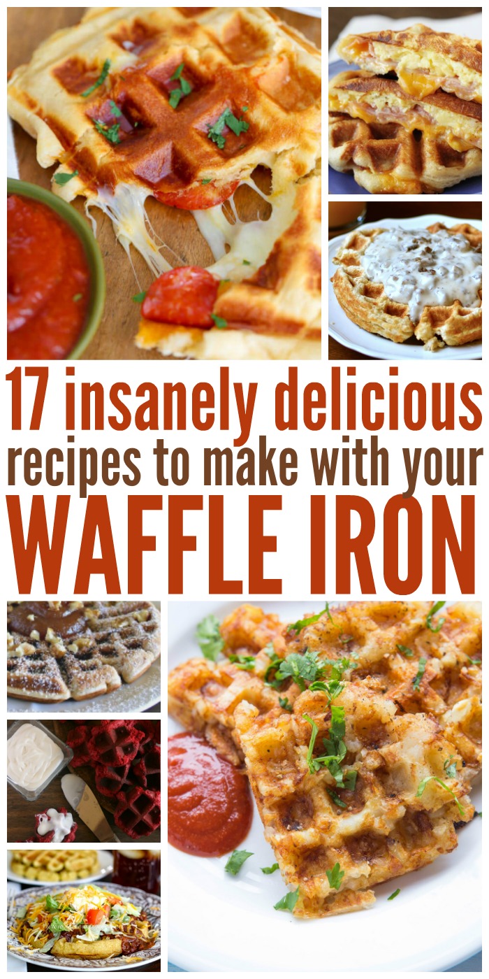 Make portable pizzas, awesome burgers or a yummy dessert to feed your family with these insanely good waffle iron recipes. Yum!