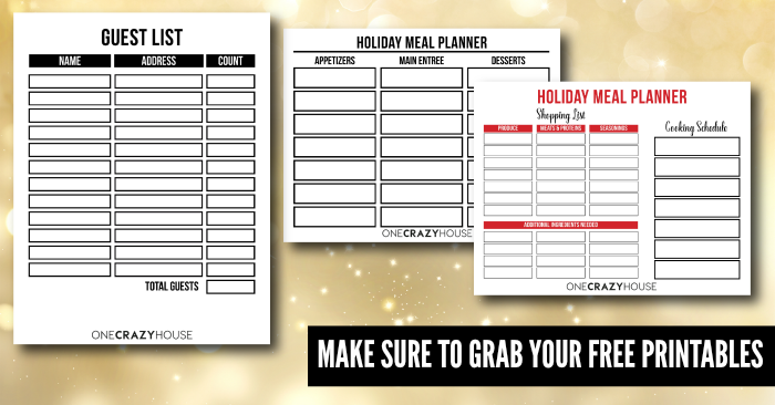Use these editable PDFs to help you make holiday dinner planning easier.