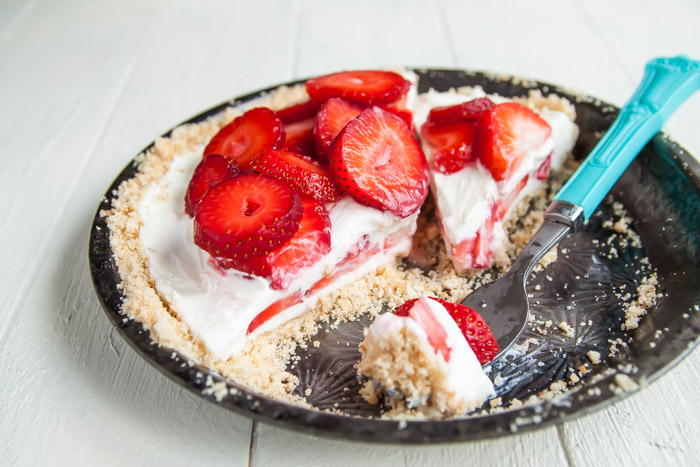 Strawberry Mascarpone Yogurt Pie | Dessert for Two