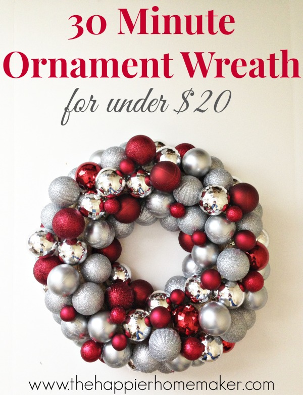 This DIY ornament wreath is the perfect homemade Christmas decoration.