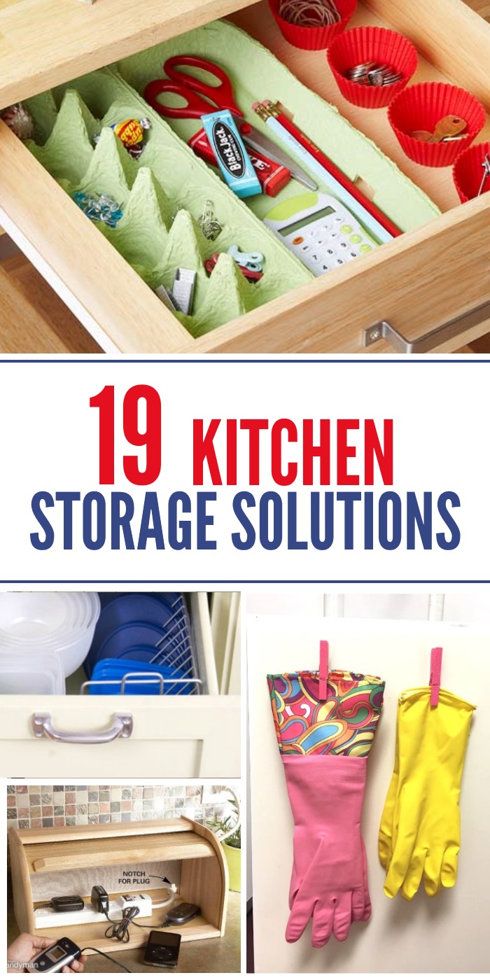 kitchen-storage-solutions using egg carton and cupcake cups.