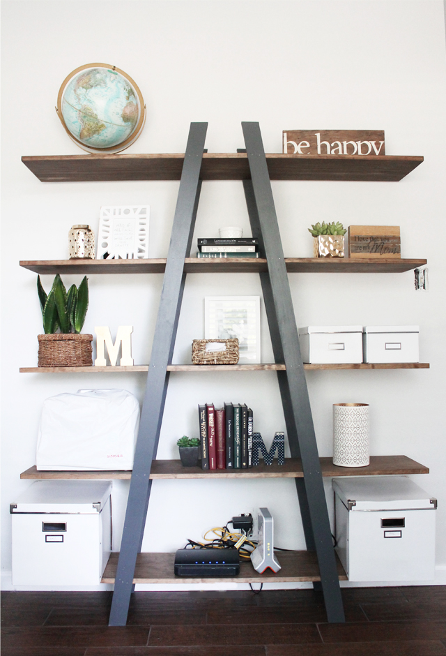 diy-ladder-shelf