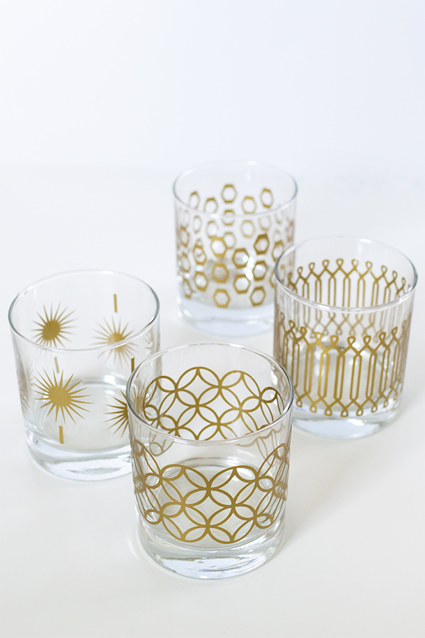 metallic-glassware