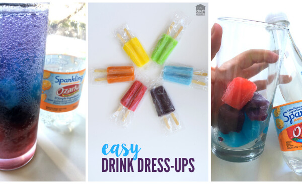 Rainbow Water Mocktails for Kids - Easy Drink Dress Up