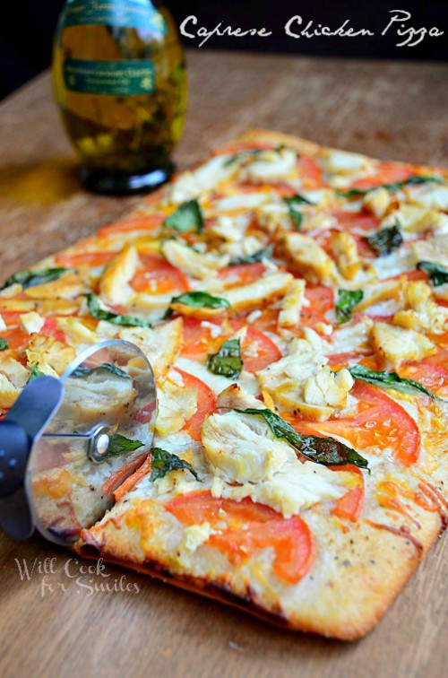 Caprese Chicken Pizza