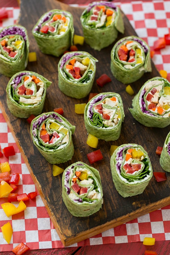 rainbow veggie roll-ups