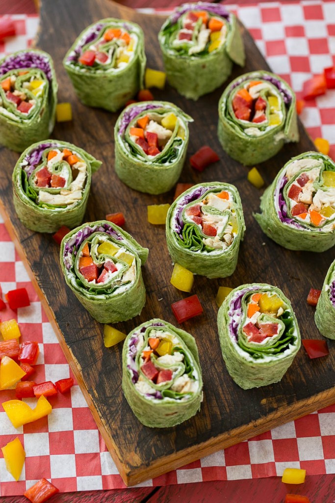 rainbow veggie roll-ups