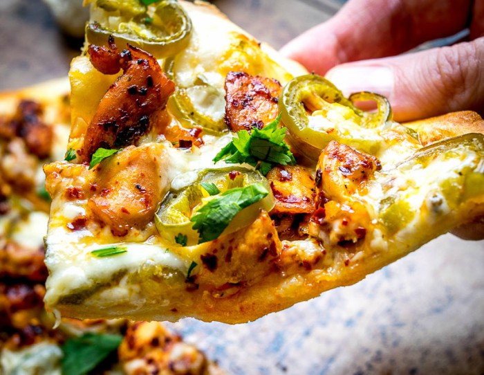 15 Chicken Pizza Recipes to Shake Up Your Pizza Routine - Spicy Chicken and Pickles Jalapeno Pizza