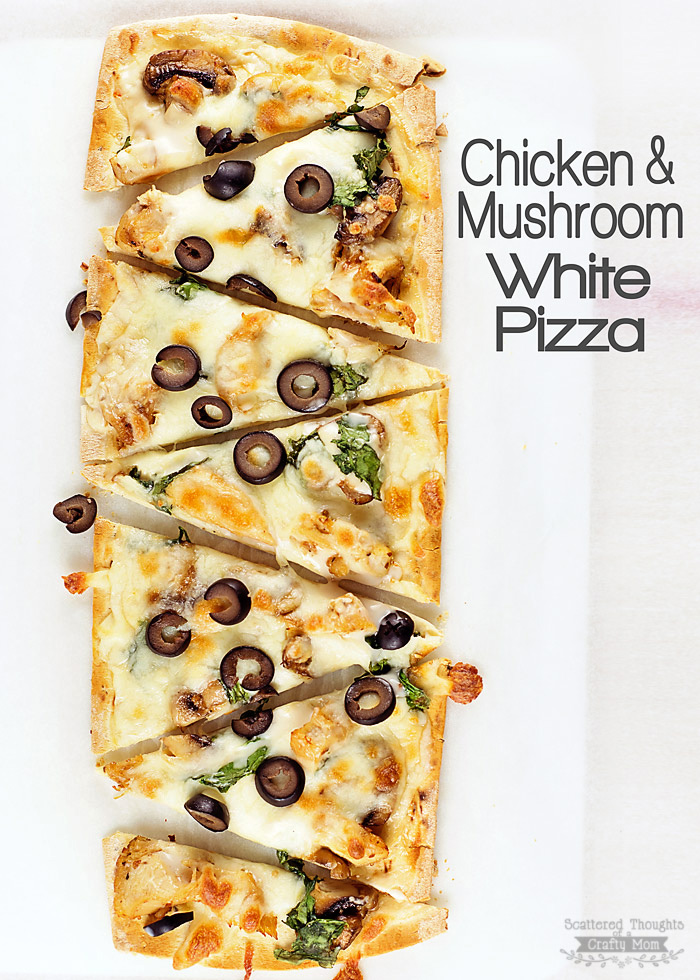 15 Chicken Pizza Recipes to Shake Up Your Pizza Routine - Chicken and Mushroom White Pizza