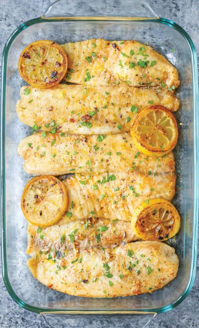 17 Healthy Seafood Recipes You Should Be Cooking - Baked Lemon Butter Tilapia