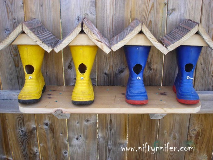 boot birdhouses