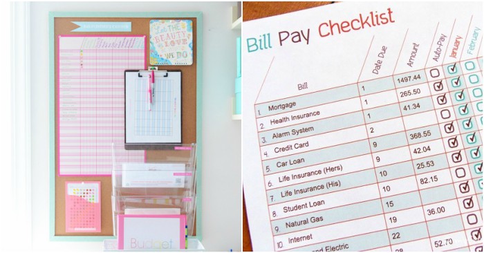 organizers to sorty bills