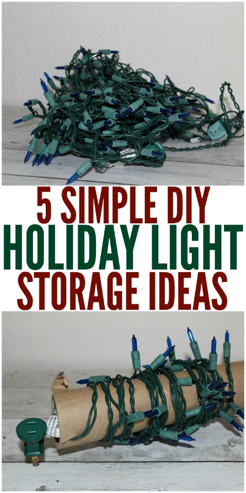 5 Simple DIY Holiday Light Storage Ideas - Christmas Lights Storage #HolidayDIY #DIYHome