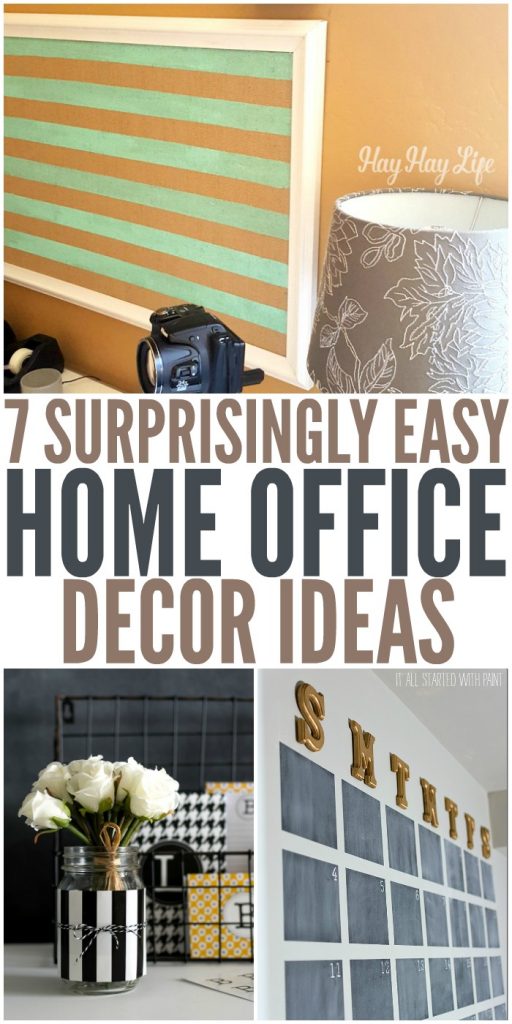 7 Surprisingly Easy Home Office Decor Ideas #DIYHome #DIYHomeOffice #HomeOfficeDecor