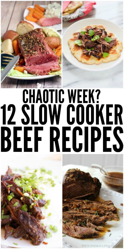 Chaotic Week? 12 Slow Cooker Beef Recipes #EasyMeals #CrockpotRecipes #SlowCookerRecipes #FamilyDinner