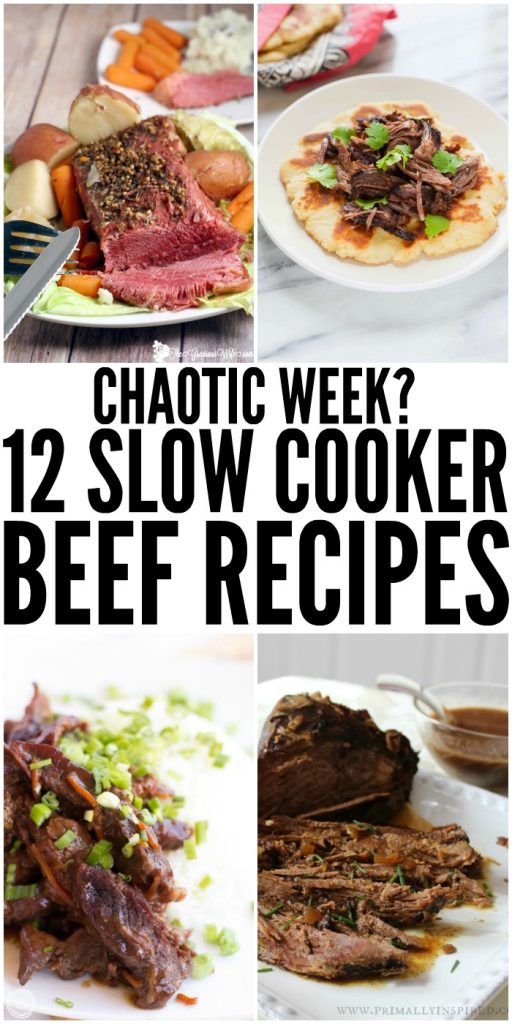 Chaotic Week? 12 Slow Cooker Beef Recipes #EasyMeals #CrockpotRecipes #SlowCookerRecipes #FamilyDinner