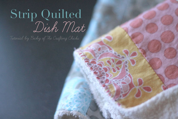 strip quilted dish mat image