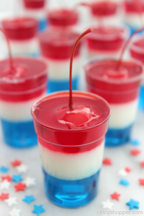 Patriotic Desserts- 4th of July Firecracker Jello Cups - Cincy Shopper