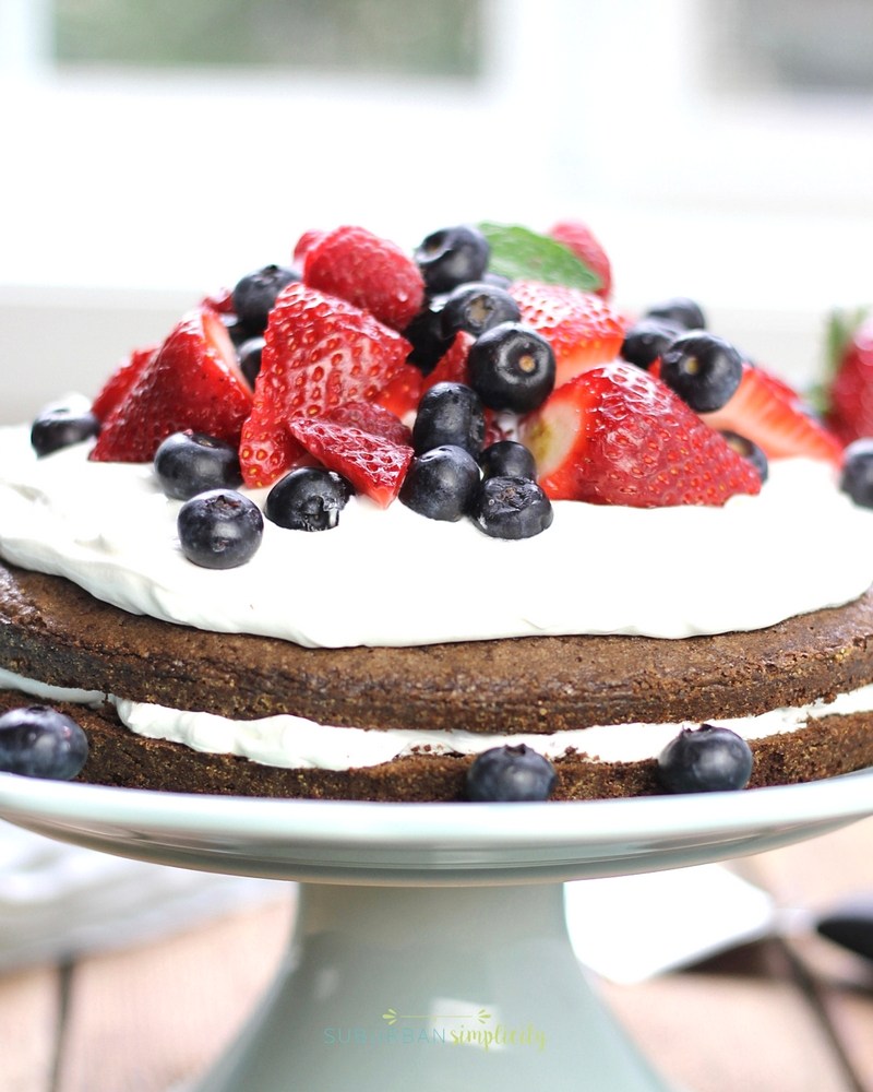Patriotic Desserts- Brownie Strawberry Shortcake- Suburban Simplicity