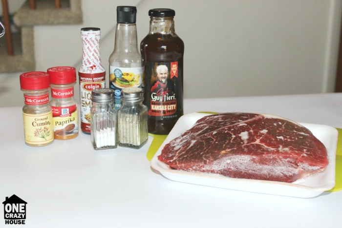 Ingredients for Slow Cooker BBQ Beef